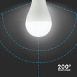 Bec led A65, dulie E27, putere 15W, 3000K Alb cald