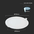 Plafoniera led rotunda, incorporabila, 12W, 4000k alb neutru, 1160 lm