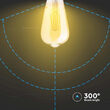 Bec led decorativ, forma ST64, E27, putere 6W, 2200K, Edison
