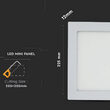 Plafoniera led patrata incorporabil 18W, 3000k alb cald, 1400 lm, Aluminiu, 225 x 225 mm