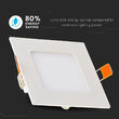 Plafoniera led patrata incorporabila 6W, 6400k alb rece, 120x120 mm, Aluminiu, 490 lm