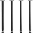 Set 4 picioare de masa reglabile, Vivatechnix Otel,  inaltime 762 mm, capacitate max 544 kg, Negru mat