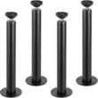 Set 4 picioare pentru masuta cafea, Vivatechnix Otel,  inaltime 406.4 mm, capacitate max 544 kg, Negru mat
