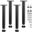 Set 4 picioare pentru masuta cafea, Vivatechnix Otel,  inaltime 406.4 mm, capacitate max 544 kg, Negru mat