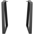 Set 2 picioare pentru masute cafea, Vivatechnix Otel,  inaltime 406.4 mm, capacitate max 181.4 kg, Negru mat