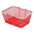 Set 12 x cosuri metalice pentru cumparaturi, capacitate 22 l, manere, Rosu, Otel, max 20 kg