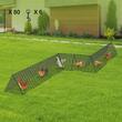 Cotet pentru pasari si animale mici tip Tunel, 729 x 200 x 61.5 cm, Acoperis drept, Otel galvanizat, Copertina PE, Portabil, Tarusi fixare