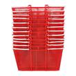 Set 12 x cosuri metalice pentru cumparaturi, capacitate 22 l, manere, Rosu, Otel, max 20 kg