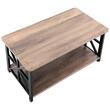 Masuta de cafea Vintage Farm, Spatiu depozitare deschis, Lemn, 1000 x 500 x 465 mm, Maro/Negru