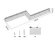 Cotet pentru pasari si animale mici tip Tunel, 729 x 200 x 61.5 cm, Acoperis drept, Otel galvanizat, Copertina PE, Portabil, Tarusi fixare
