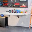 Birou pliabil pentru spatii mici, Montaj pe perete, Alb, Dimensiune 800 x 600 mm