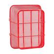 Set 12 x cosuri metalice pentru cumparaturi, capacitate 22 l, manere, Rosu, Otel, max 20 kg