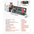 Strung pentru metal, 1100 W, motor fara perii, DRO pe 2 axe, viteza variabila max 3000 rpm, 254 x 762 mm
