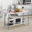 Masa de lucru Inox, pentru preparare alimente, 610x1524x864 mm, 1 x rafturi, Inaltime reglabila