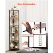 Raft multifunctional de colt cu 6 etaje, Lumina led, Metal/MDF, 28.5 x 28.5 x 171.5 cm, pentru plante, carti, decoratiuni