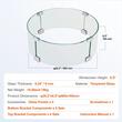 Aparatoare focar semineu, Rotunda, Sticla termoizolanta, Grosime 6 mm, Dimensiune 66 x 15.2 mm