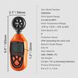 Anemometru digital portabil, viteza vantului, temperatura vantului, fluxul de aer, racirea vantului, pentru navigatie, HVAC, -10℃  60℃, IP44