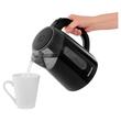 Fierbator electric cordless, Capacitate 1.7 l, Putere 2200 W, sistem triplu de siguranta, Negru