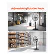 Ventilator Industrial cu picior, Diametru 670 mm, Otel, pentru Terasa, Depozit, 3 viteze, Oscilatie, Inaltime reglabila