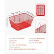 Set 12 x cosuri metalice pentru cumparaturi, capacitate 22 l, manere, Rosu, Otel, max 20 kg