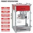Masina automata Popcorn Cinema Profesional, putere 1440 W, Rosu, 458x380x768 mm