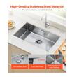 Chiuveta comerciala otel inoxidabil, 760x 430x190 mm, Strat de izolare fonica si anti-condens, Incastrabila, Margine groasa 3 mm