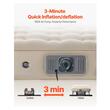 Saltea gonflabila 2 persoane, cu suport pliabil, Baterie Li-Ion pentru Umflare/Desumflare, USB, 1970x1530x630 mm, max 272 kg