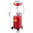 Recuperator pneumatic pentru ulei, capacitate 80 l, Inaltime reglabila, 4 roti, max 4 Bar