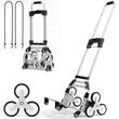 Carucior pentru urcat scarile, 10 roti, pliabil, Capacitate 100 kg, Greutate 4.5 Kg, Aluminiu
