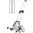 Carucior pentru urcat scarile, 10 roti, pliabil, Capacitate 100 kg, Greutate 4.5 Kg, Aluminiu