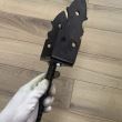 Suport stalp tip U fixare in beton, Strend Pro ASU2, latime reglabila 0-100 mm, negru, decorativ