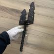 Suport stalp tip U fixare in beton, Strend Pro ASU3, latime reglabila 0-150 mm, negru, decorativ