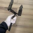Suport stalp tip U fixare in beton, Strend Pro ASU4, latime reglabila 0-200 mm, negru, decorativ