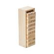 Joc de societate din lemn de pin,  Turn asamblabil Tumbling Tower 54 cuburi bej