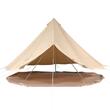 Cort camping / glamping, Diametru 3 m, Inaltime 200 cm, Orificiu cos soba, Poliester/Bumbac, Bej, 4 persoane