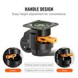 Set 4 roti pivotante cu inaltime reglabila, 2", max 125 kg / roata, ABS si Otel