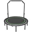 Trambulina fitness cu maner suport cu 4 niveluri de inaltime, Pliabila, max 205 kg, cadru Otel, 42 arcuri, Diametru 1220 mm