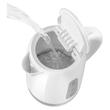 Fierbator electric cordless, Capacitate 1.7 l, Putere 2200 W, sistem triplu de siguranta, Alb