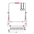 Bara gimnastica pliabila pentru copii, max 68 kg, Inaltime reglabila 914-1321 mm, Roz