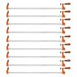 Set 8 x Cleme de fixare pentru lemn, deschidere F de 91.4 cm, limita de sarcina 272 kg, fonta