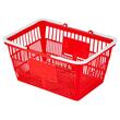 Set 4 x cosuri pentru cumparaturi, capacitate 21 l, manere, Rosu, max 9 kg