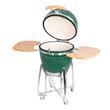 Grill Strend Pro Kamado, Ceramica si Inox, diametru 46.7 cm, inaltime gratar 91 cm, Verde, 130x73x122 cm