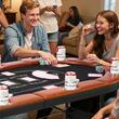 Masa de poker pliabila, 8 jucatori, sine captusite, suporturi pentru pahare din otel inoxidabil, 1830 x 820 x 720 mm, Maro/Negru