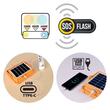 Proiector solar portabil Turbo-200W, 1466 lm, IP44, incarcare solara sau de la retea, 4 moduri de iluminat