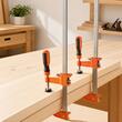 Set 8 x Cleme de fixare pentru lemn, deschidere F de 91.4 cm, limita de sarcina 272 kg, fonta