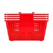 Set 4 x cosuri pentru cumparaturi, capacitate 21 l, manere, Rosu, max 9 kg