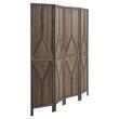 Paravan pliabil de interior, 4 x panouri, Lemn, Inaltime 170 cm, Maro inchis