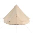 Cort camping / glamping, Diametru 3 m, Inaltime 200 cm, Orificiu cos soba, Poliester/Bumbac, Bej, 4 persoane