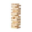 Joc de societate din lemn de pin,  Turn asamblabil Tumbling Tower 54 cuburi bej, 28 piese Domino