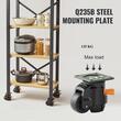 Set 4 roti pivotante cu inaltime reglabila, 2", max 125 kg / roata, ABS si Otel